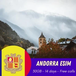 Andorra 30GB 14 days free call